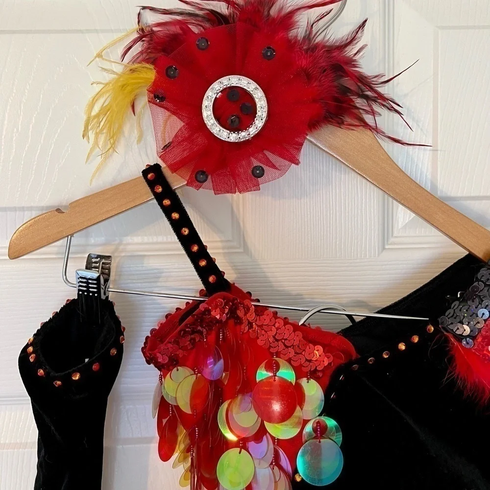 Glamour Costumes Jazz Tap Musical Theater Dance Competition Solo Costume Latin